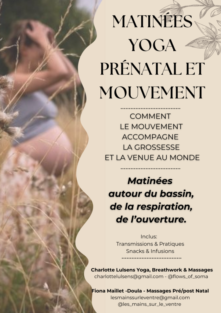 doula narbonne massage femme enceinte grossesse rebozo, maternité périnatalité, parentalité, fiona maillet, accompagnement périnatal, émotionnel, évènement, atelier au coeur du nid, yoga prénatal, chant prénatal, photographie, naturopathie, massage bébé, shantala, mouvement, casa luna, quarante, narbonne, matinée, journée postnatale, yoga prénatal, yoga, mouvement